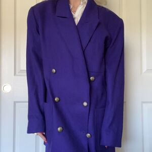 Check point made in USA purple double breasted blazer
